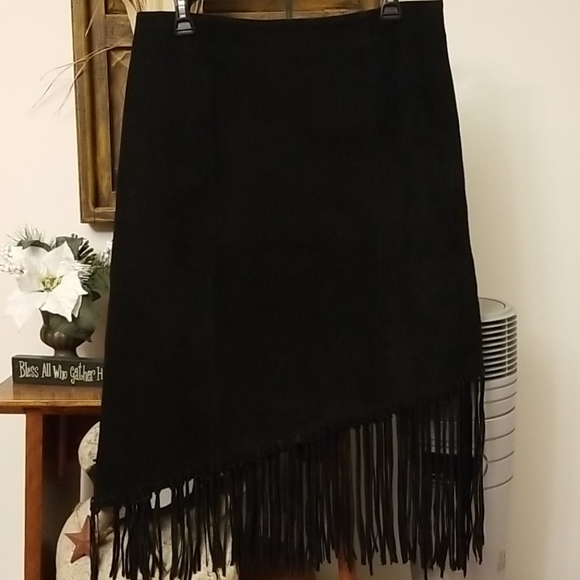 J. Marco Dresses & Skirts - J. Marco black suede leather skirt